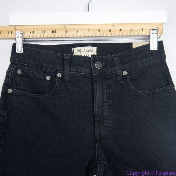 NEW Madewell The Mid-Rise Perfect Vintage Jeans Clean Black Wash, 25 - Picture 6 of 16